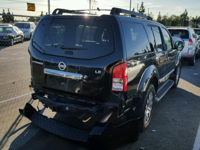 5N1AR1NN1AC624177 - 2010 NISSAN PATHFINDER BLACK photo 4