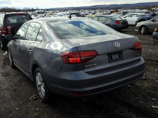 3VWD67AJ0GM243621 - 2016 VOLKSWAGEN JETTA SE GRAY photo 3