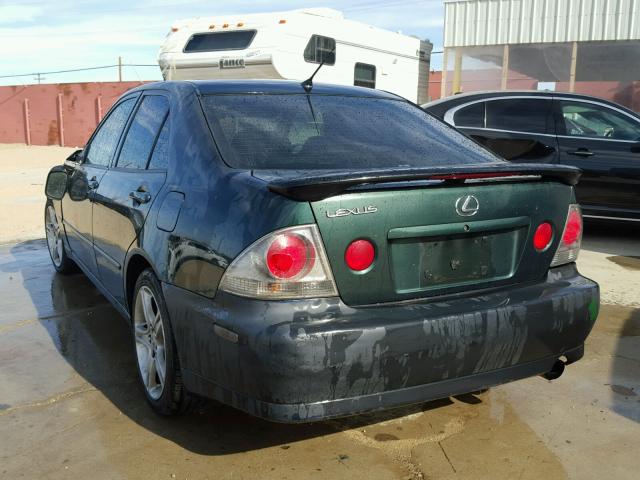 JTHBD182710025874 - 2001 LEXUS IS 300 GREEN photo 3