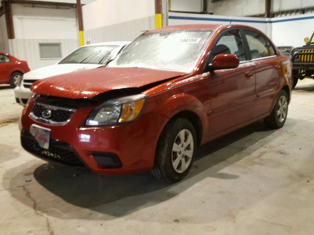 KNADH4A33B6735398 - 2011 KIA RIO BASE RED photo 2