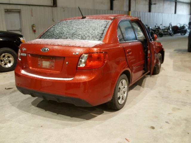 KNADH4A33B6735398 - 2011 KIA RIO BASE RED photo 4