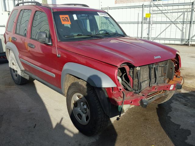 1J8GL48K46W123852 - 2006 JEEP LIBERTY SP RED photo 1