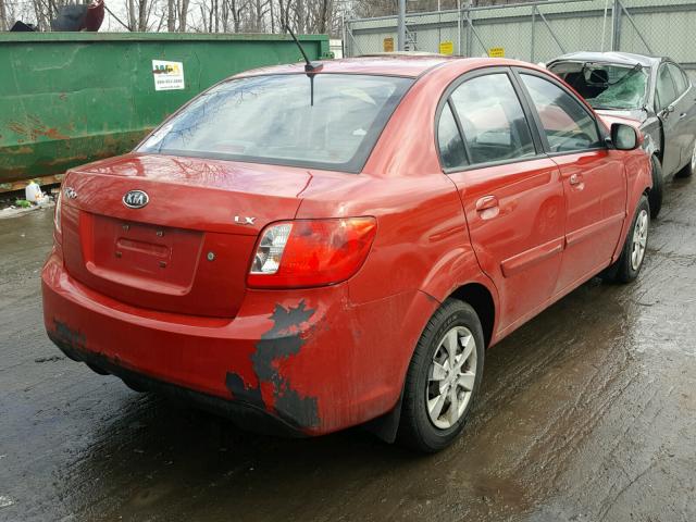 KNADH4A35B6737301 - 2011 KIA RIO BASE BURGUNDY photo 4