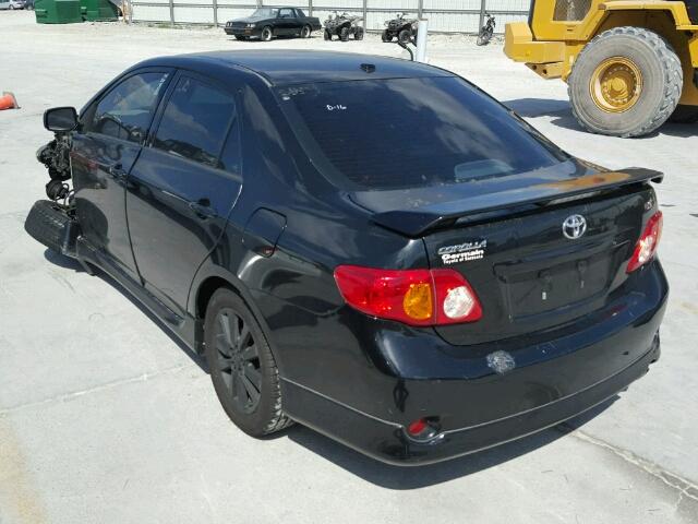 1NXBU4EE9AZ246124 - 2010 TOYOTA COROLLA/S/ BLACK photo 3