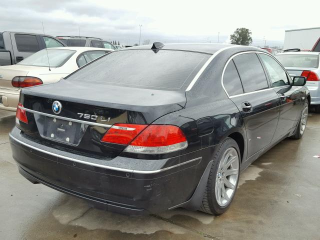 WBAHN83506DT34487 - 2006 BMW 750 LI BLACK photo 4