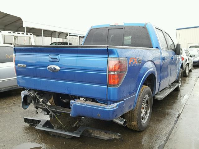 1FTFW1CT4CFA59106 - 2012 FORD F150 SUPER BLUE photo 4