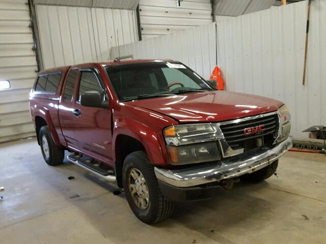 1GTDT196X58156755 - 2005 GMC CANYON MAROON photo 1