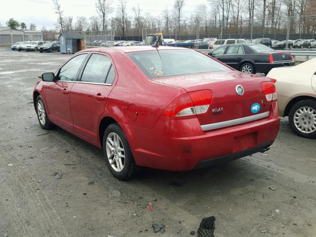 3MEHM0HA2AR665132 - 2010 MERCURY MILAN RED photo 3