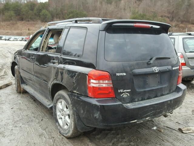 JTEHF21A530104777 - 2003 TOYOTA HIGHLANDER BLACK photo 3