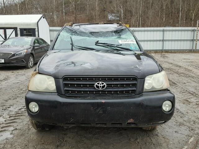 JTEHF21A530104777 - 2003 TOYOTA HIGHLANDER BLACK photo 9