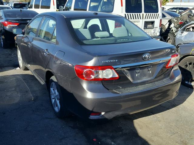 5YFBU4EE2CP011018 - 2012 TOYOTA COROLLA BA GRAY photo 3