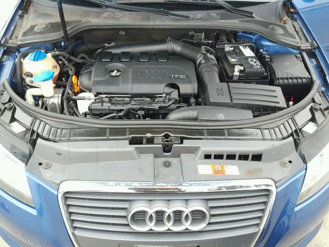 WAUHF98P69A089942 - 2009 AUDI A3 2.0T BLUE photo 7