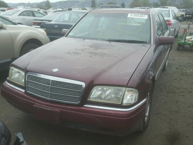 WDBHA28E9VF600448 - 1997 MERCEDES-BENZ C 280 MAROON photo 2