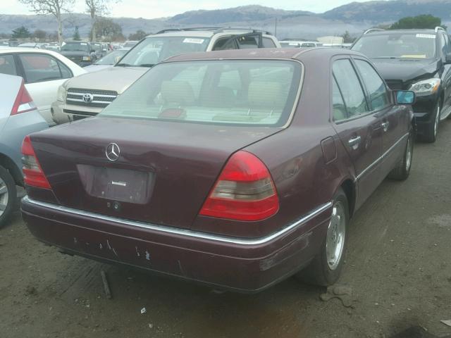 WDBHA28E9VF600448 - 1997 MERCEDES-BENZ C 280 MAROON photo 4