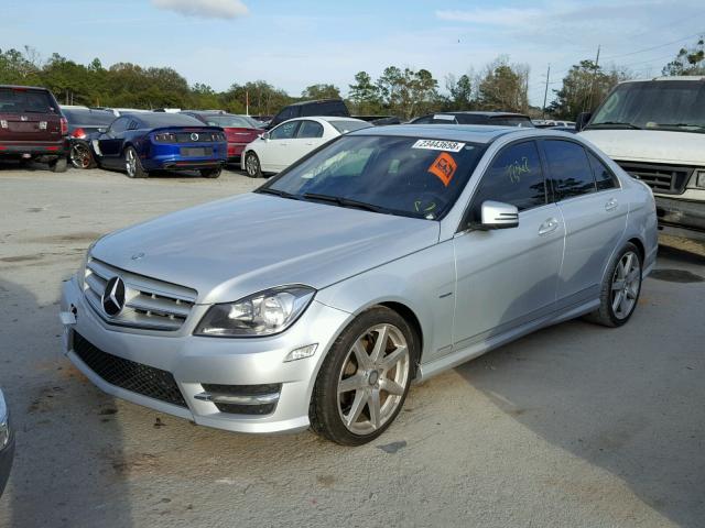 WDDGF4HB2CR232485 - 2012 MERCEDES-BENZ C 250 SILVER photo 2