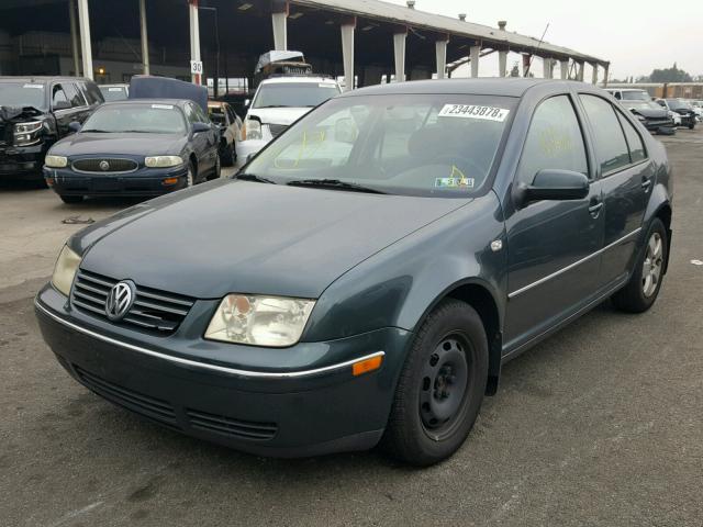 3VWSK69M94M042730 - 2004 VOLKSWAGEN JETTA GLS GREEN photo 2