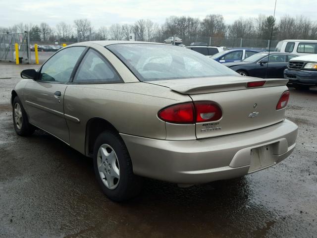 1G1JC124717170018 - 2001 CHEVROLET CAVALIER TAN photo 3