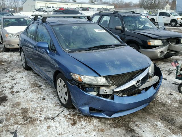 2HGFA16509H538613 - 2009 HONDA CIVIC LX BLUE photo 1