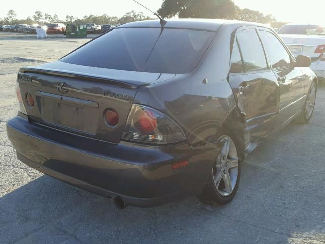 JTHBD192130066728 - 2003 LEXUS IS 300 GRAY photo 4