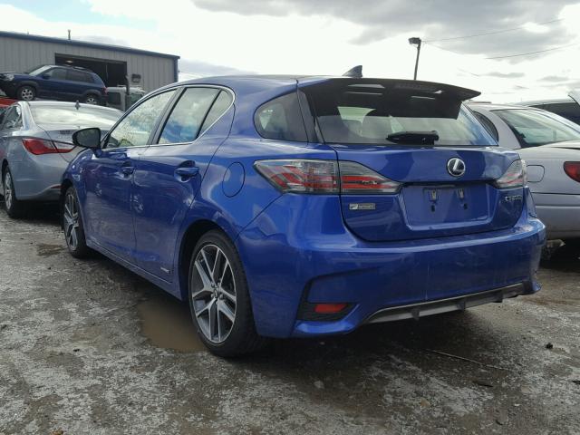 JTHKD5BH7F2216081 - 2015 LEXUS CT 200 BLUE photo 3