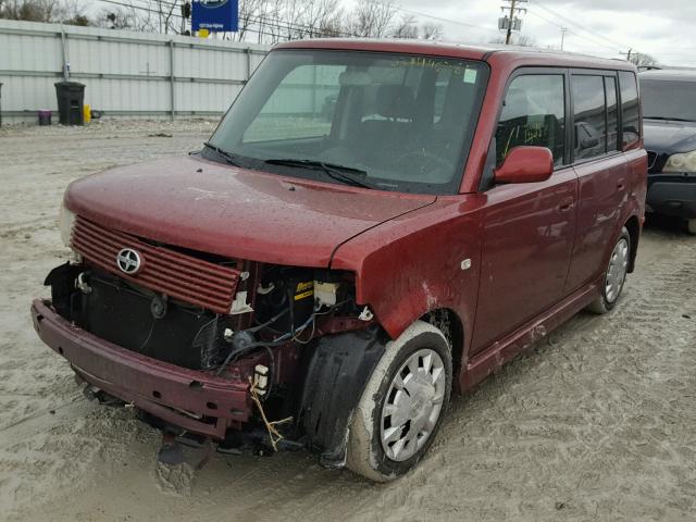 JTLKT334664103896 - 2006 TOYOTA SCION XB MAROON photo 2