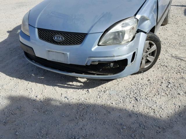 KNADE123086380009 - 2008 KIA RIO BASE GRAY photo 9