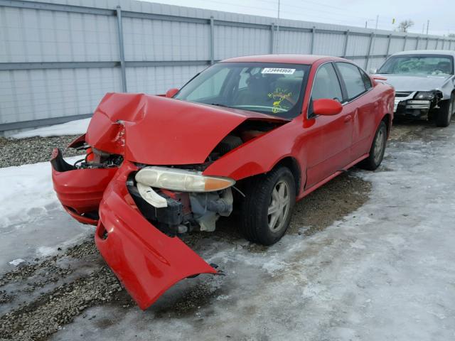 1G3NL52EX2C189387 - 2002 OLDSMOBILE ALERO GL RED photo 2