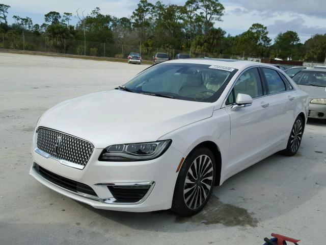 3LN6L5G90HR647797 - 2017 LINCOLN MKZ BLACK WHITE photo 2