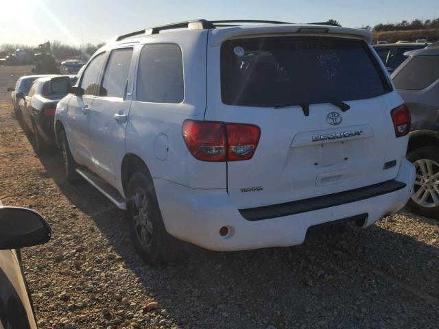 5TDZY64A68S009865 - 2008 TOYOTA SEQUOIA SR WHITE photo 3