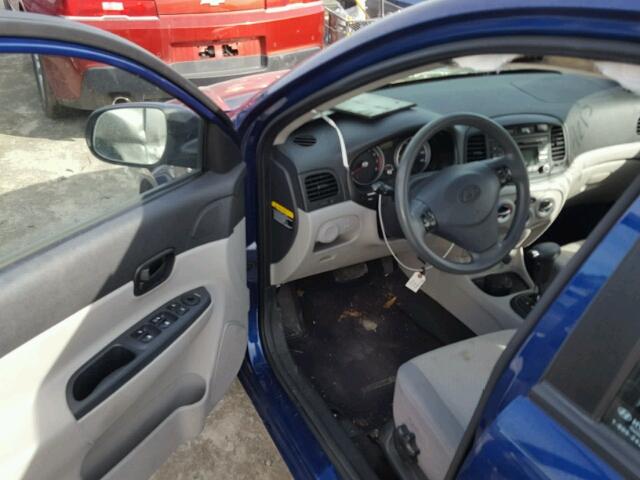 KMHCN4AC4AU483755 - 2010 HYUNDAI ACCENT GLS BLUE photo 9