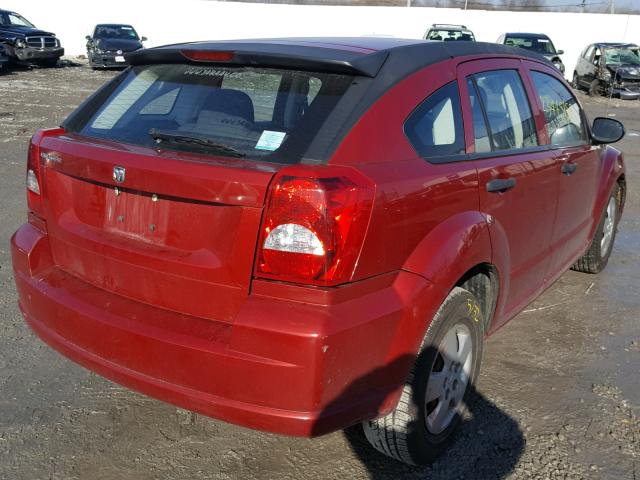 1B3HB28B48D580583 - 2008 DODGE CALIBER MAROON photo 4