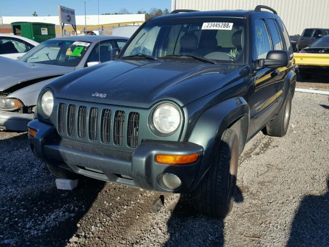 1J4GK58K63W555672 - 2003 JEEP LIBERTY LI GREEN photo 2