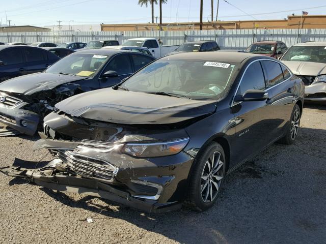 1G1ZE5ST3HF288739 - 2017 CHEVROLET MALIBU LT BLACK photo 2