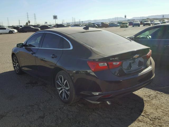 1G1ZE5ST3HF288739 - 2017 CHEVROLET MALIBU LT BLACK photo 3