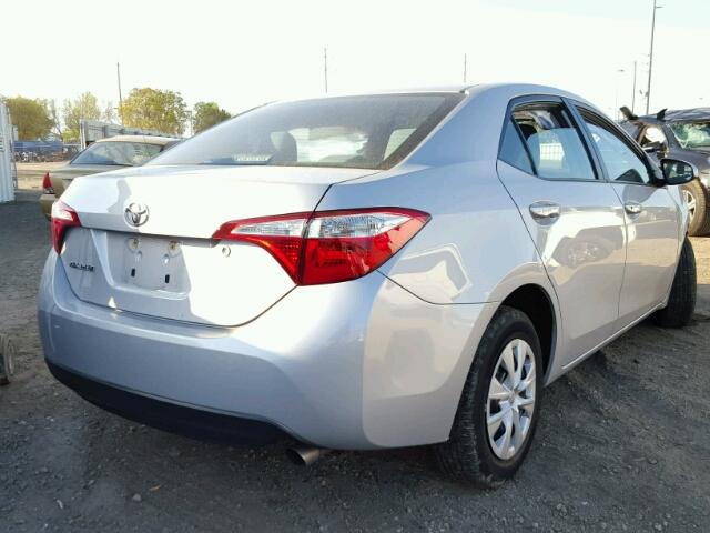 2T1BURHE7FC407751 - 2015 TOYOTA COROLLA L SILVER photo 4