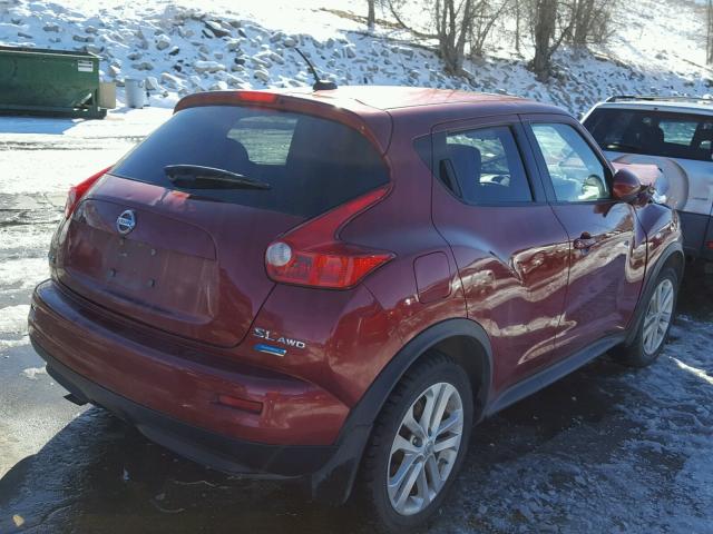 JN8AF5MV8CT112025 - 2012 NISSAN JUKE S RED photo 4