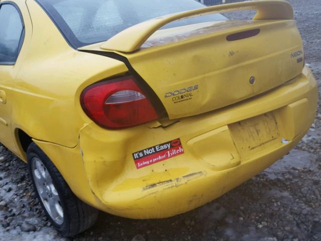 1B3ES56C23D104843 - 2003 DODGE NEON SXT YELLOW photo 9