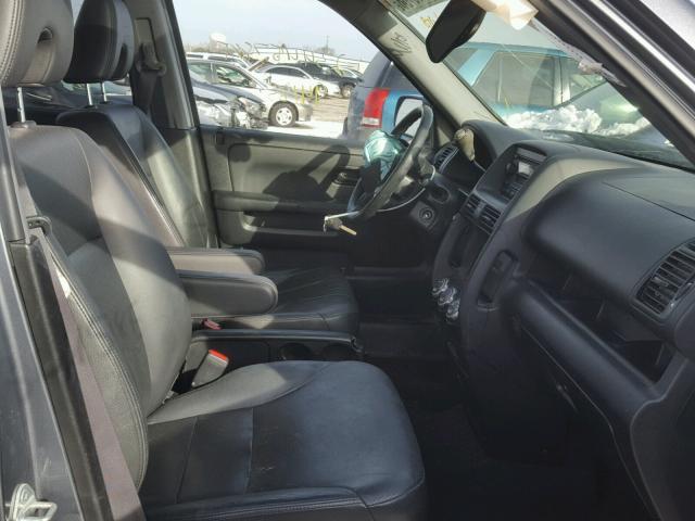 JHLRD78936C055513 - 2006 HONDA CR-V SE GRAY photo 5