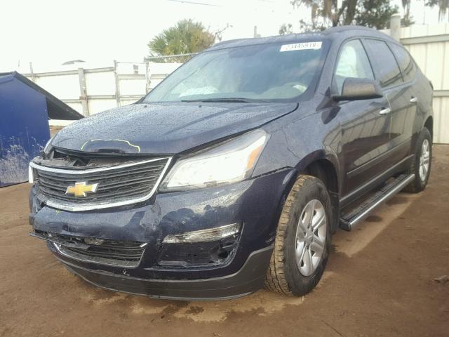 1GNKRFKD1FJ342701 - 2015 CHEVROLET TRAVERSE L BLUE photo 2