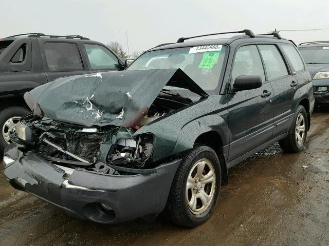 JF1SG63694H755586 - 2004 SUBARU FORESTER 2 GREEN photo 2