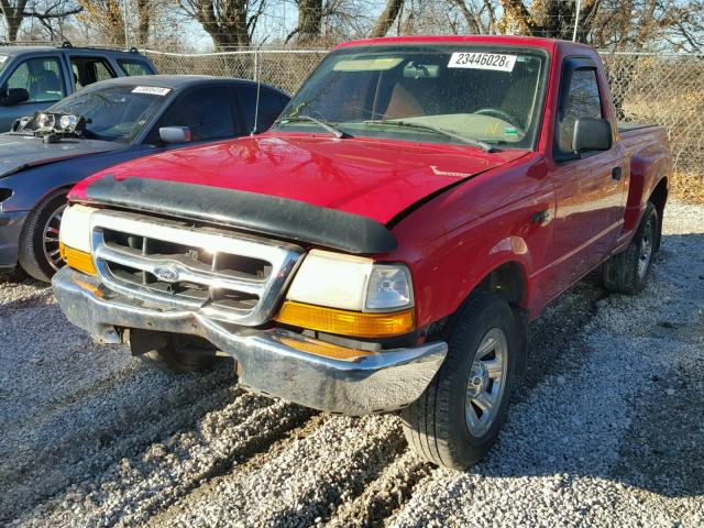 1FTYR10C4YTB03313 - 2000 FORD RANGER RED photo 2