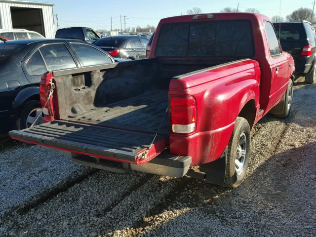 1FTYR10C4YTB03313 - 2000 FORD RANGER RED photo 4