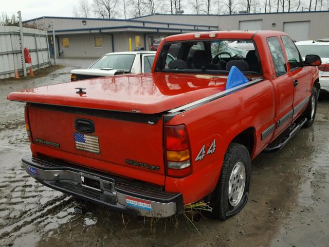 1GCEK19T62Z128034 - 2002 CHEVROLET SILVERADO RED photo 4