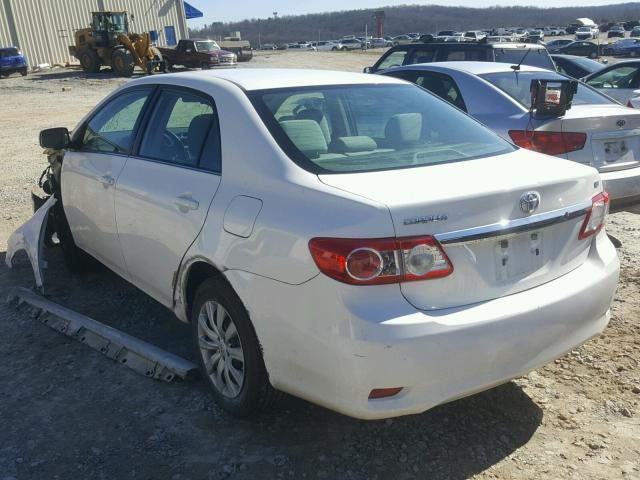 5YFBU4EE6DP120521 - 2013 TOYOTA COROLLA BA WHITE photo 3