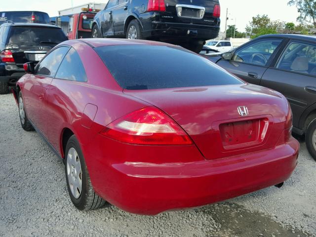 1HGCM71365A000476 - 2005 HONDA ACCORD LX RED photo 3