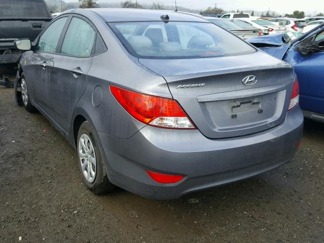 KMHCT4AE2EU650742 - 2014 HYUNDAI ACCENT GLS SILVER photo 3