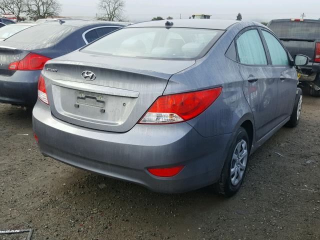 KMHCT4AE2EU650742 - 2014 HYUNDAI ACCENT GLS SILVER photo 4