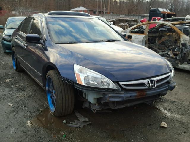 1HGCM56727A088929 - 2007 HONDA ACCORD EX BLUE photo 1