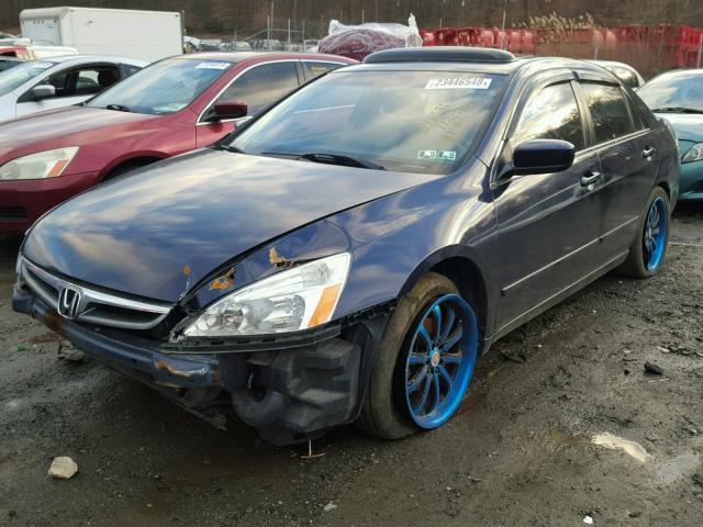 1HGCM56727A088929 - 2007 HONDA ACCORD EX BLUE photo 2