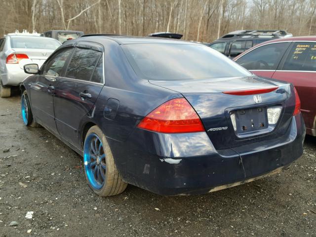 1HGCM56727A088929 - 2007 HONDA ACCORD EX BLUE photo 3